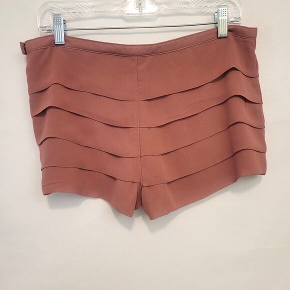 L’Atiste by Amy Dusty Rose Lined Booty Shorts L Side Zipper Poly/Span. Blend - Picture 2 of 9